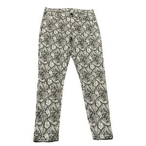 Seven Jeans tummyless high rise skinny snake print pants size 12